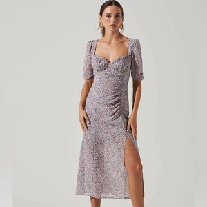 ASTR the Label Front Slit Milkmaid Dress